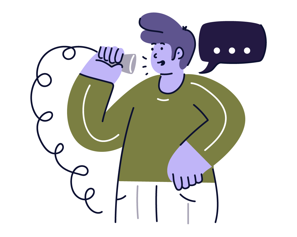 Keystone Click Advocacy icon with a person speaking into a microphone